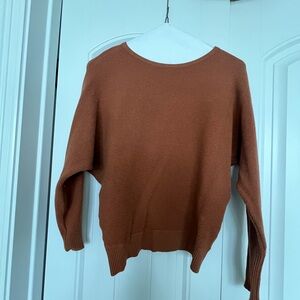 T Tahari Women's Terracotta Crew Neck Sweater
